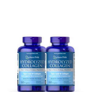 Puritan's Pride Hydrolysed Collagen 1000mg - 180 Caplets Pack of 2