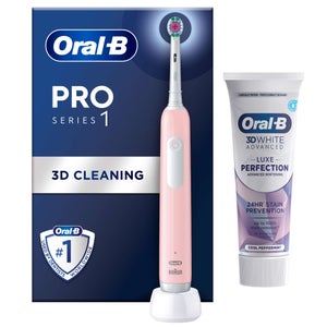 Oral-B Pro 1 Pink Electric Toothbrush + Toothpaste 75ml