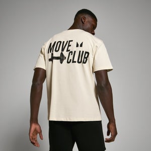 FIBO Oversized Move Club T-Shirt – Vintage-Weiß