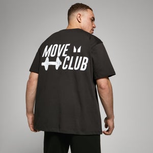 FIBO Oversized Move Club T-Shirt – Gewaschenes Schwarz