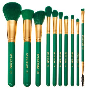 Spectrum Malachite 10 Piece Malachite Green Makeup Brush Set