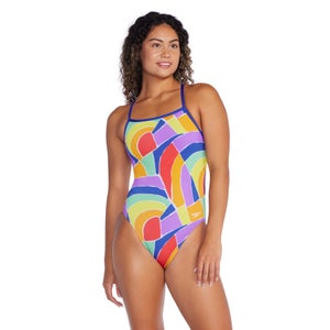 Women's Pride Printed Tri Back Swimsuit Multi