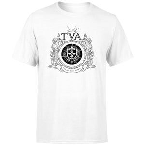 TVA Crest Black Men's T-Shirt - White