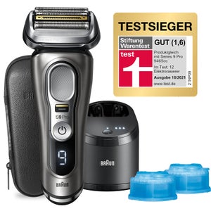 Braun Series 9 Pro+ Rasierer Herren, Elektrorasierer mit 5 Pro  Rasierelementen, Langhaarschneider & Reinigungsstation, Rasierer-Ladeetui  PowerCase