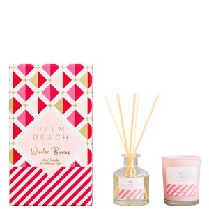 Palm Beach Collection Winter Berries Mini Candle and Diffuser Pack