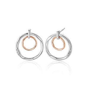 Ripples Double Hoop Drop Earrings