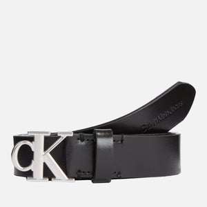 Calvin Klein Jeans Round Mono Plaque Leather Belt
