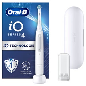 [Zahnarztpraxis-Angebot] Oral-B iO Series 4 Elektrische Zahnbürste, Reiseetui, Quite White