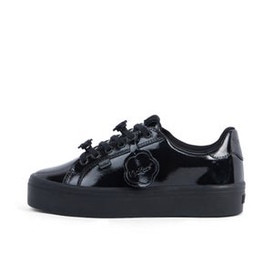 Adult Womens Tovni Stack Lo Flower Patent Leather Black