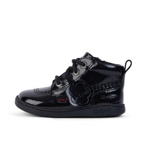 Infant Unisex Playflex Hi Crinkle Patent Leather Black
