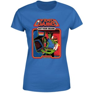 Video Games Rot Your Brains Women's T-Shirt - Blue