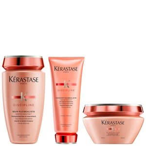 Kérastase Bundles Trio: Discipline Bain Fluidealiste Shampoo 250ml, Fondant Conditioner 200ml & Maskeratine Masque 200ml