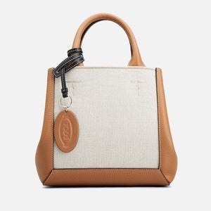 Tod's CLN Large Canvas and Leather Tote Bag