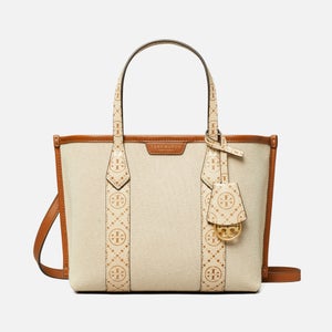 Tory Burch Women's Perry Canvas Small Triple-Compartment Tote Bag - New Cream