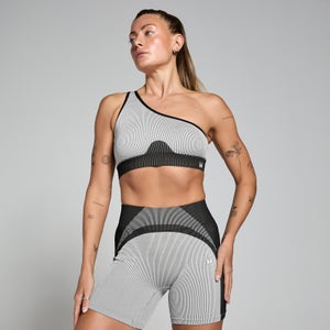 MP Női Contrast Rib Seamless Melltartó – Fekete/Szürke