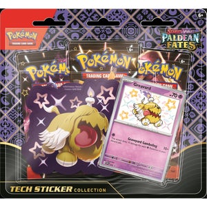 Pokemon TCG: Scarlet & Violet 4.5 Paldean Fates Tech Sticker Box -Fidough/Greavard/Maschiff Assortment