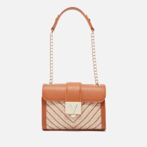 Valentino Tribeca Faux Leather and Rattan Flap Bag