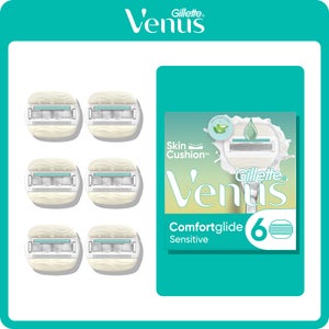 Venus ComfortGlide Sensitive Razor Blades, Pack of 6