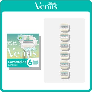 Venus Comfortglide Sensitive Razor Blades, Pack of 6