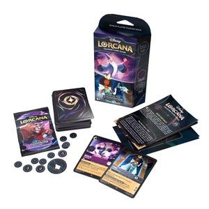Disney Lorcana Trading Card Game Rise of the Flooborn Amethyst and Steel Starter Deck