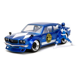 Jada Hollywood Rides 1:24 Scale Diecast 1974 Mazda RX-3 With Blue Ranger