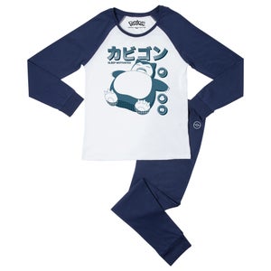 Pokémon Snorlax Sleep Motivated Pyjama Set - Navy White