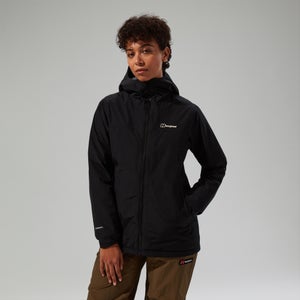 Isolierte wasserdichte Deluge Pro 3.0 Damen-Jacke - Schwarz