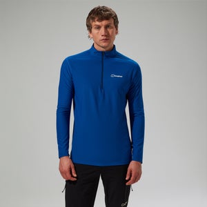 Men's 247 Half Zip Long Sleeve Tech Tee - Blue