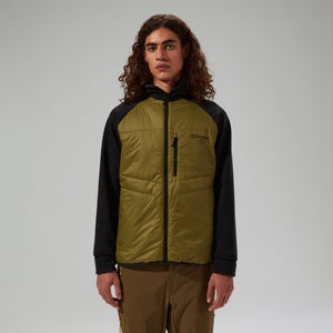 Men's Trawden Hybrid Hooded Jacket - Green/Black