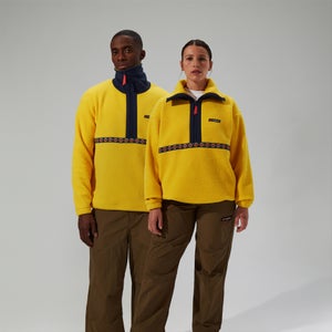 Unisex Rhynie Aztec Half Zip Fleece - Yellow/Blue