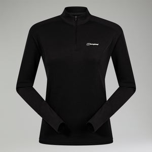 Halb-Zip Ivyhill Damen-Top - Schwarz