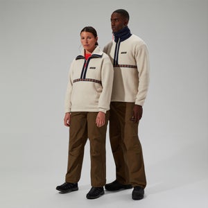 Unisex Rhynie Aztec Half Zip Fleece - Grey/Blue