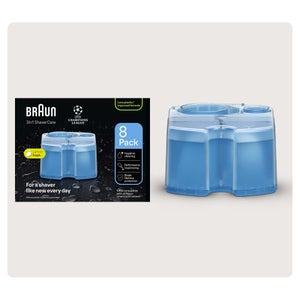 Braun 3-in-1 ShaveCare Cleaning Cartridge 8 Pack