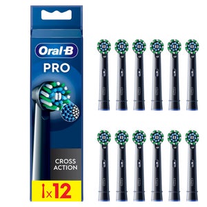 Oral-B Pro Cross Action Zwart Opzetborstels - 12 Stuks