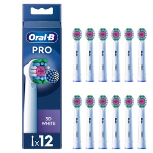 Oral-B 3D White Opzetborstels Met CleanMaximiser, 12 Stuks