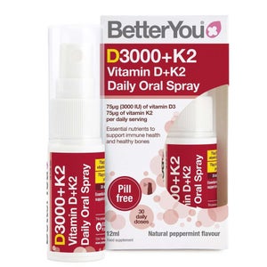 BetterYou Pill-Free Supplements Vitamin D3 + K2 Daily Oral Spray 12ml