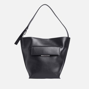 Calvin Klein Linear Faux Leather Shopper Bag