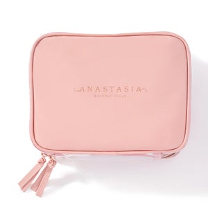 Anastasia Large Zipper Pouch - Pink Patent PU