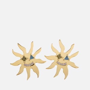 anna + nina Sunny Side Up Gold-Plated Stud Earrings
