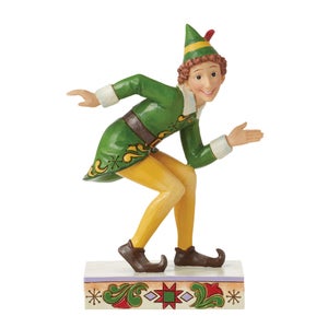 Enesco Elf by Jim Shore Smiling is my Favourite (Buddy in Crouching Pose Figurine) (14.5cm)