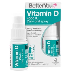BetterYou Pill-Free Supplements Vitamin D 4000 IU Oral Spray 15ml