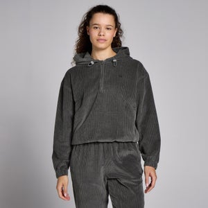 Женское вельветовое худи на короткой застежке-молнии MP Lifestyle ― стальной серый цвет