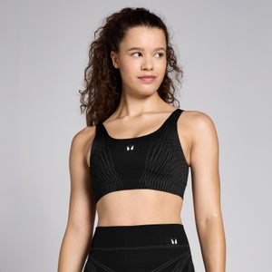 Brassière linéaire sans coutures MP Tempo pour femmes – Noir