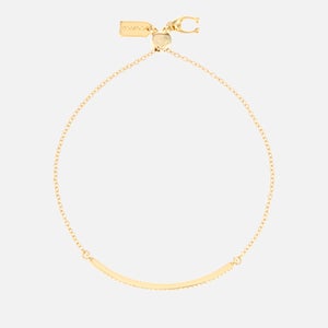 Coach Gold-Plated Cubic Zirconia Slider Bracelet