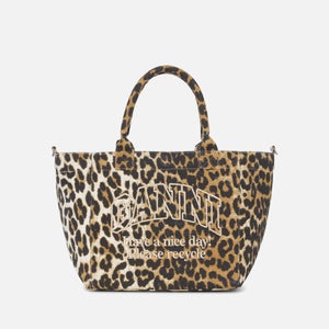 Ganni Women's Small Easy Shopper Print Bag - Leopard