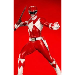 Iron Studios Red Ranger BDS Mighty Morphin Power Rangers Art Scale 1/10 Collectible Statue (17cm)