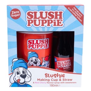 Slush Puppie Making Cup & Zero Cherry Syrup Set