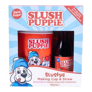 Slush Puppie Making Cup & Zero Strawberry Syrup Set