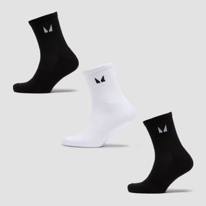 MP Unisex Crew Socks (3 Pack) - Black/White