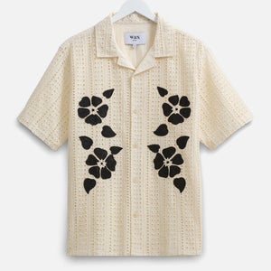 Wax London Didcot Appliqué Flower Cotton Shirt
